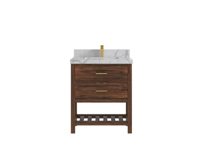 Parker Teak Wood 30 in. W x 22 in. D Single Sink Bathroom Vanity - Willow Bath and Vanity