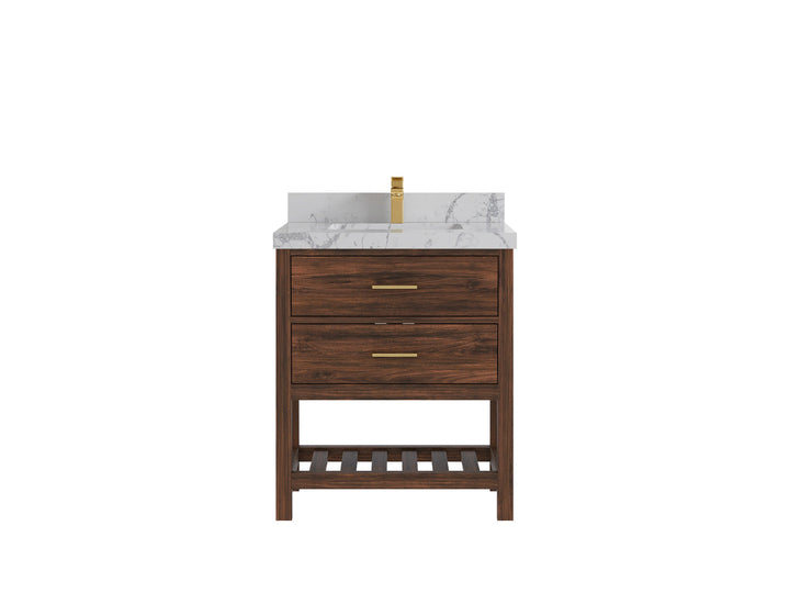 Parker Teak Wood 30 in. W x 22 in. D Single Sink Bathroom Vanity - photo 36