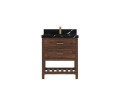 Parker Teak Wood 30 in. W x 22 in. D Single Sink Bathroom Vanity - photo 8