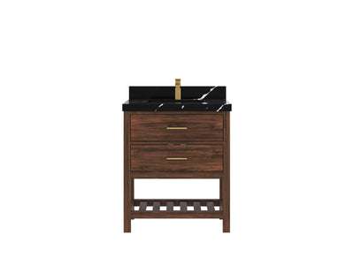 Parker Teak Wood 30 in. W x 22 in. D Single Sink Bathroom Vanity - Willow Bath and Vanity