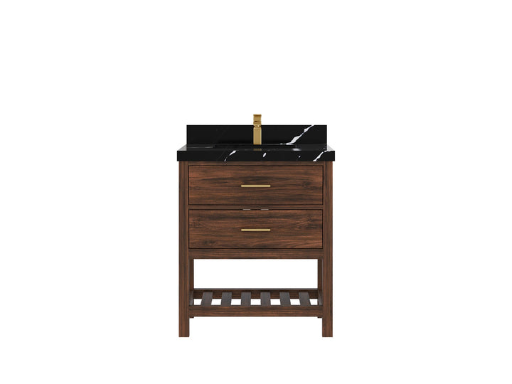 Parker Teak Wood 30 in. W x 22 in. D Single Sink Bathroom Vanity - photo 8