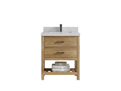 Parker Teak Wood 30 in. W x 22 in. D Single Sink Bathroom Vanity - photo 1