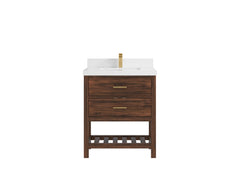 Parker Teak Wood 30 in. W x 22 in. D Single Sink Bathroom Vanity - photo 38