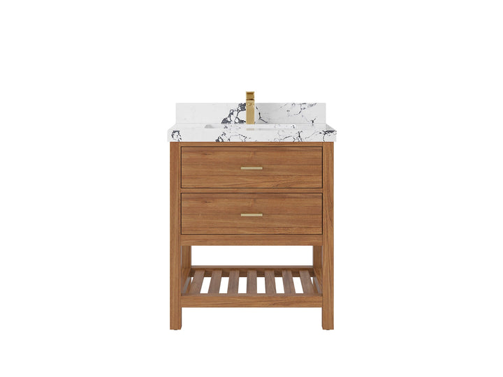 Parker Teak Wood 30 in. W x 22 in. D Single Sink Bathroom Vanity - photo 30