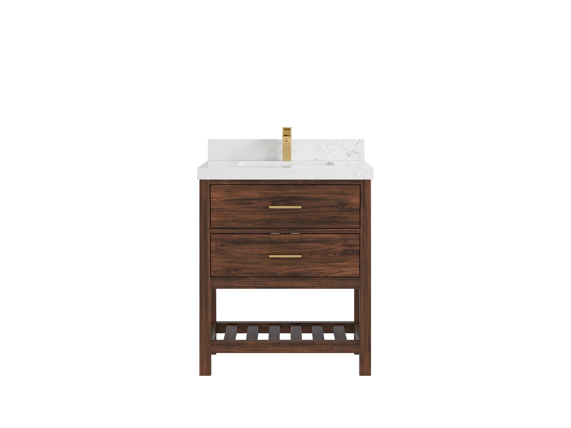 Parker Teak Wood 30 in. W x 22 in. D Single Sink Bathroom Vanity - Willow Bath and Vanity