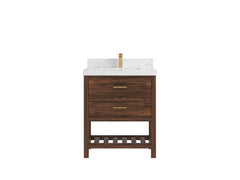 Parker Teak Wood 30 in. W x 22 in. D Single Sink Bathroom Vanity - photo 24