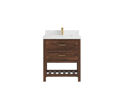 Parker Teak Wood 30 in. W x 22 in. D Single Sink Bathroom Vanity - Willow Bath and Vanity