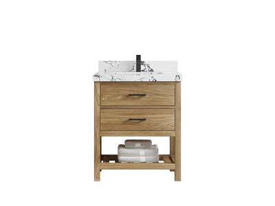 Parker Teak Wood 30 in. W x 22 in. D Single Sink Bathroom Vanity - Willow Bath and Vanity