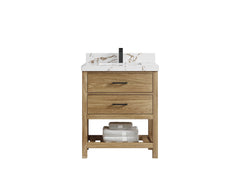 Parker Teak Wood 30 in. W x 22 in. D Single Sink Bathroom Vanity - photo 19