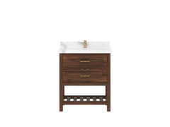 Parker Teak Wood 30 in. W x 22 in. D Single Sink Bathroom Vanity - photo 1