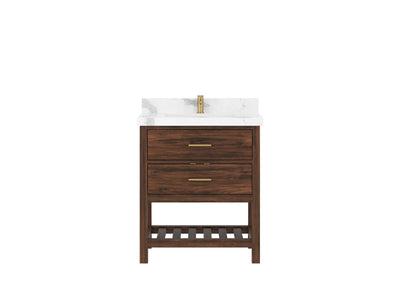 Parker Teak Wood 30 in. W x 22 in. D Single Sink Bathroom Vanity - Willow Bath and Vanity