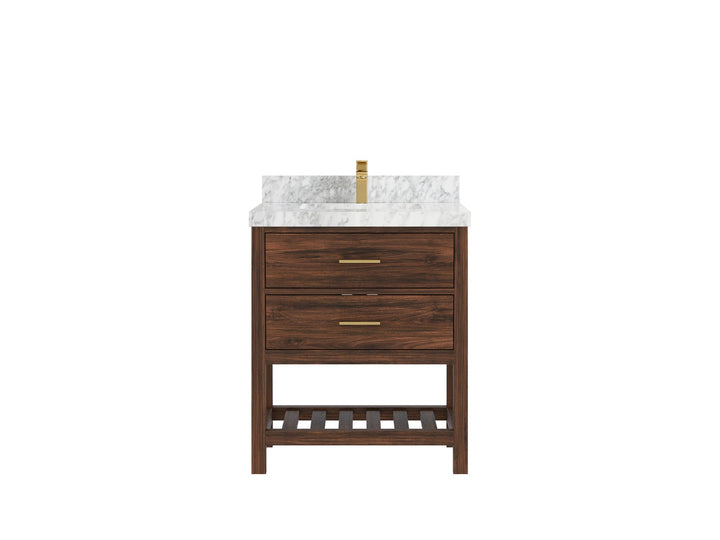 Parker Teak Wood 30 in. W x 22 in. D Single Sink Bathroom Vanity - photo 20