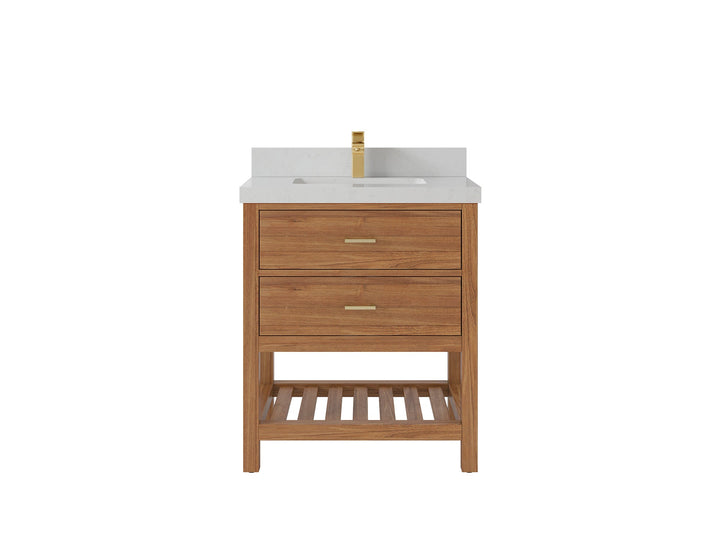 Parker Teak Wood 30 in. W x 22 in. D Single Sink Bathroom Vanity - photo 20