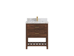 Parker Teak Wood 30 in. W x 22 in. D Single Sink Bathroom Vanity - photo 32