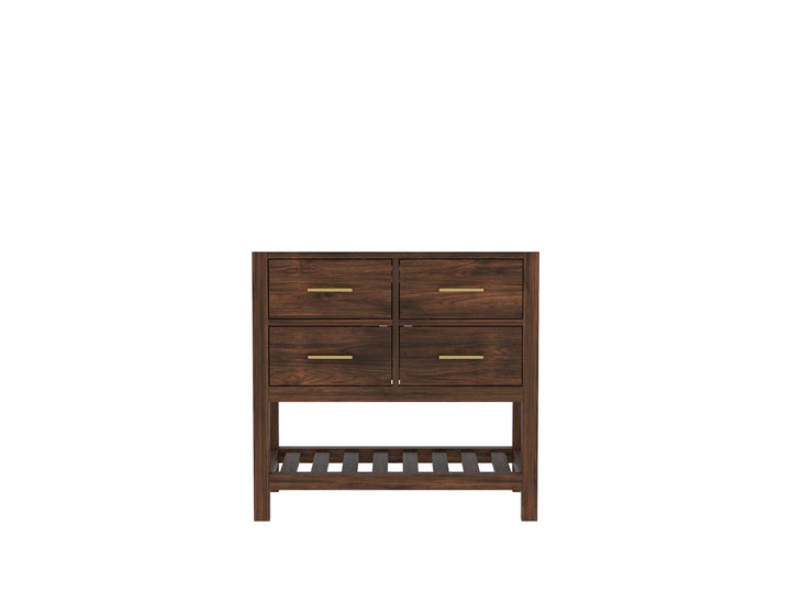 Parker Teak Wood 36 in. W x 22 in. D Center Sink Bathroom Vanity - photo 6
