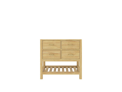 Parker Teak Wood 36 in. W x 22 in. D Center Sink Bathroom Vanity - Willow Bath and Vanity