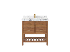 Parker Teak Wood 36 in. W x 22 in. D Center Sink Bathroom Vanity - photo 34