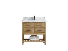 Parker Teak Wood 36 in. W x 22 in. D Center Sink Bathroom Vanity - photo 18