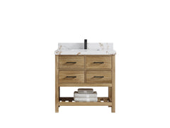 Parker Teak Wood 36 in. W x 22 in. D Center Sink Bathroom Vanity - photo 20