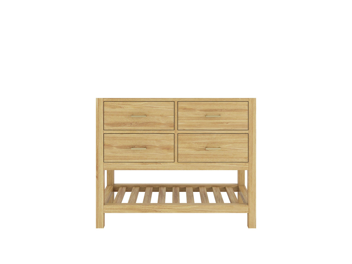 Parker Teak Wood 42 in. W x 22 in. D Single Sink Bathroom Vanity - Willow Bath and Vanity