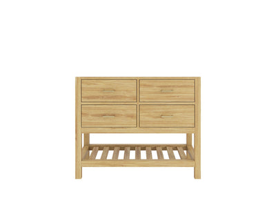 Parker Teak Wood 42 in. W x 22 in. D Single Sink Bathroom Vanity - Willow Bath and Vanity