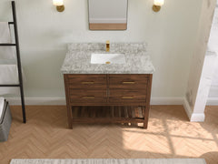 Parker Teak Wood 42 in. W x 22 in. D Single Sink Bathroom Vanity - photo 19