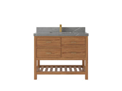 Parker Teak Wood 42 in. W x 22 in. D Single Sink Bathroom Vanity - photo 28