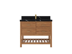 Parker Teak Wood 42 in. W x 22 in. D Single Sink Bathroom Vanity - photo 8