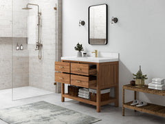Parker Teak Wood 42 in. W x 22 in. D Single Sink Bathroom Vanity - photo 3