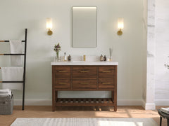 Parker Teak Wood 48 in. W x 22 in. D Single Sink Bathroom Vanity - photo 4