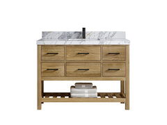Parker Teak Wood 48 in. W x 22 in. D Single Sink Bathroom Vanity - photo 23