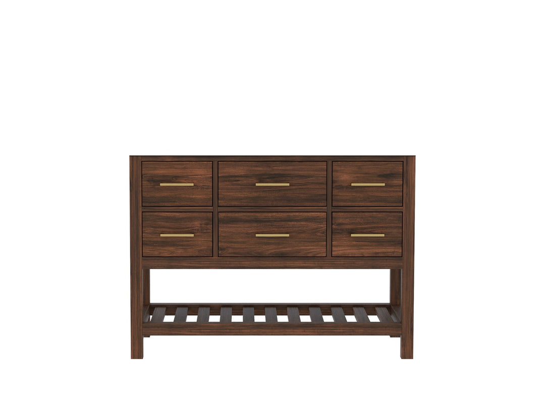 Parker Teak Wood 48 in. W x 22 in. D Single Sink Bathroom Vanity - Willow Bath and Vanity
