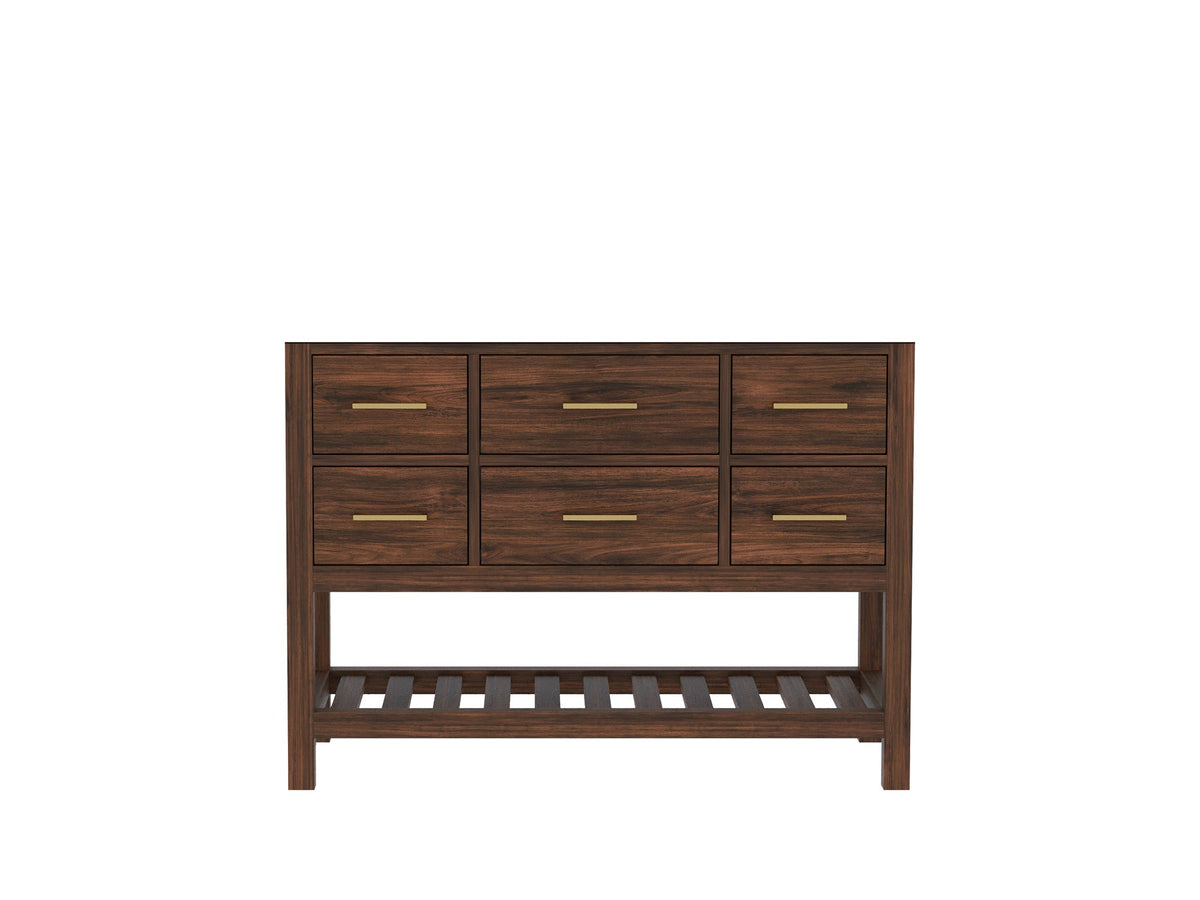 Parker Teak Wood 48 in. W x 22 in. D Single Sink Bathroom Vanity - Willow Bath and Vanity