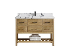 Parker Teak Wood 48 in. W x 22 in. D Single Sink Bathroom Vanity - photo 27