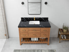 Parker Teak Wood 48 in. W x 22 in. D Single Sink Bathroom Vanity - photo 7