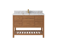 Parker Teak Wood 48 in. W x 22 in. D Single Sink Bathroom Vanity - photo 38