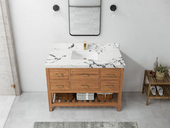 Parker Teak Wood 48 in. W x 22 in. D Single Sink Bathroom Vanity - photo 31