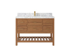 Parker Teak Wood 48 in. W x 22 in. D Single Sink Bathroom Vanity - photo 20