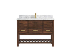 Parker Teak Wood 48 in. W x 22 in. D Single Sink Bathroom Vanity - photo 20