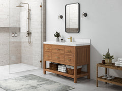 Parker Teak Wood 48 in. W x 22 in. D Single Sink Bathroom Vanity - photo 2
