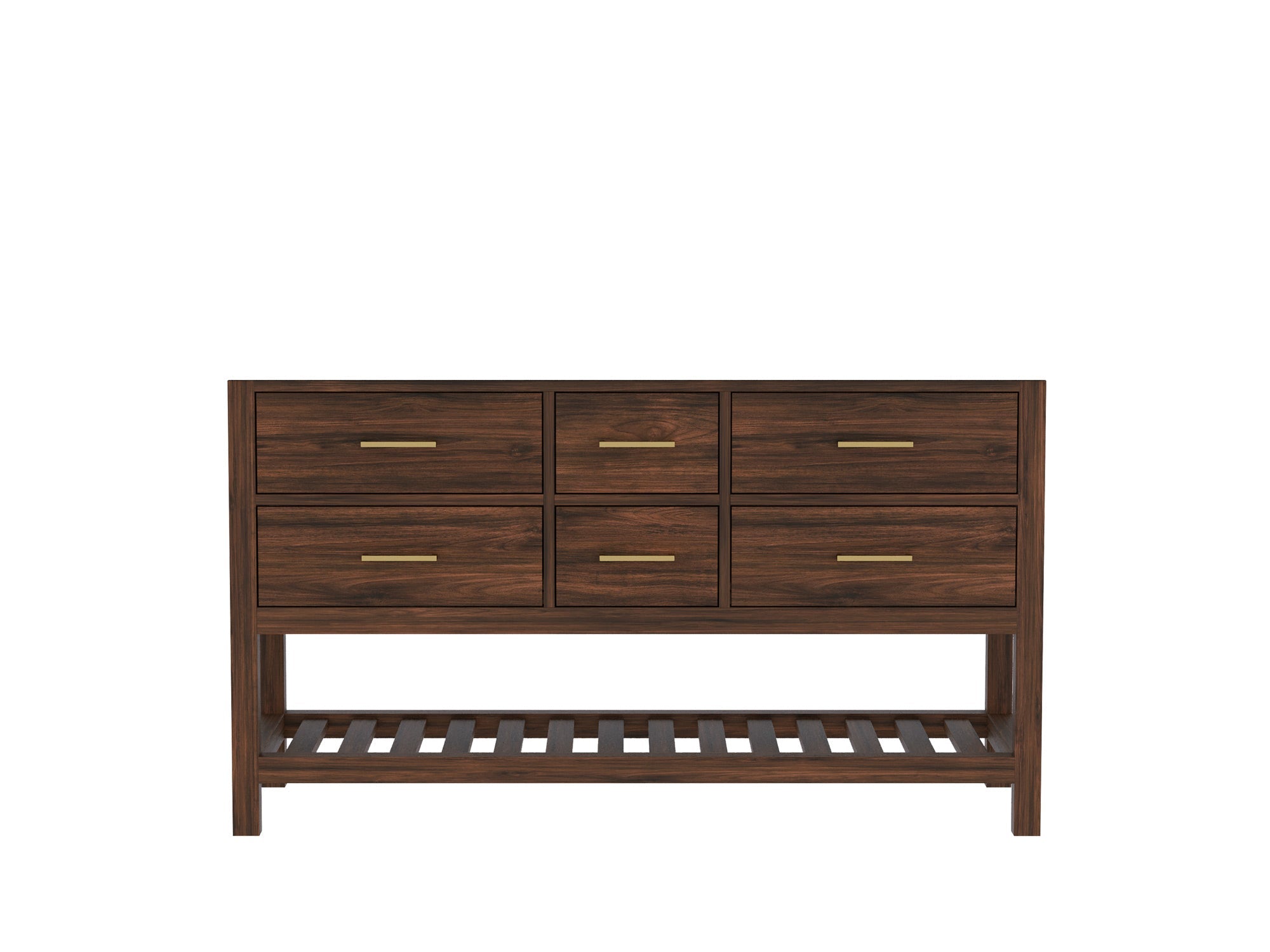 Parker Teak Wood 60 in. W x 22 in. D Double Sink Bathroom Vanity - Willow Bath and Vanity