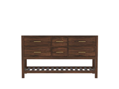 Parker Teak Wood 60 in. W x 22 in. D Double Sink Bathroom Vanity - photo 6