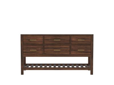 Parker Teak Wood 60 in. W x 22 in. D Single Sink Bathroom Vanity - Willow Bath and Vanity
