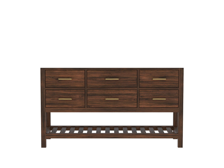 Parker Teak Wood 60 in. W x 22 in. D Single Sink Bathroom Vanity - photo 6