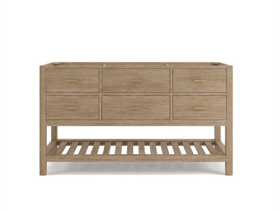 Parker Teak Wood 60 in. W x 22 in. D Single Sink Bathroom Vanity - Willow Bath and Vanity
