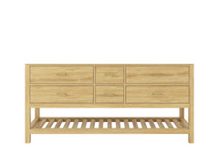 Parker Teak Wood 72 in. W x 22 in. D Double Sink Bathroom Vanity - photo 6