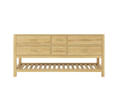 Parker Teak Wood 72 in. W x 22 in. D Double Sink Bathroom Vanity - Willow Bath and Vanity
