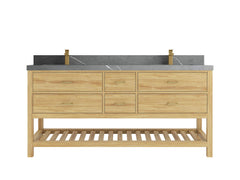 Parker Teak Wood 72 in. W x 22 in. D Double Sink Bathroom Vanity - photo 38