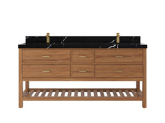 Parker Teak Wood 72 in. W x 22 in. D Double Sink Bathroom Vanity - photo 12