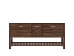 Parker Teak Wood 72 in. W x 22 in. D Double Sink Bathroom Vanity - photo 6
